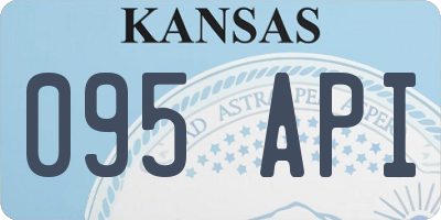 KS license plate 095API