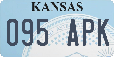KS license plate 095APK
