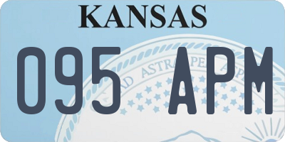 KS license plate 095APM