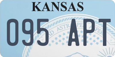KS license plate 095APT