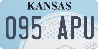 KS license plate 095APU