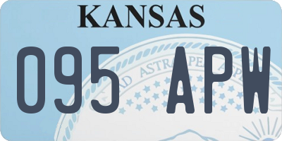 KS license plate 095APW