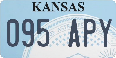 KS license plate 095APY