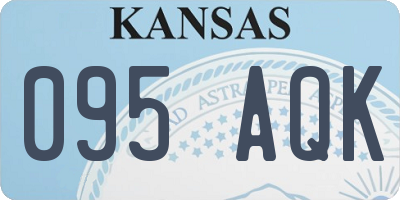 KS license plate 095AQK