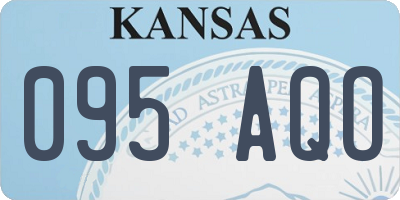 KS license plate 095AQO