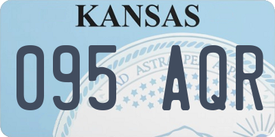 KS license plate 095AQR