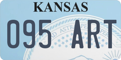 KS license plate 095ART