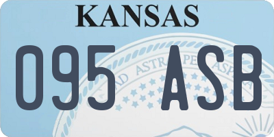 KS license plate 095ASB
