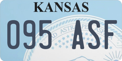 KS license plate 095ASF