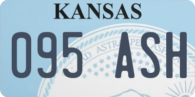 KS license plate 095ASH