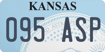 KS license plate 095ASP