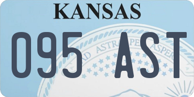 KS license plate 095AST