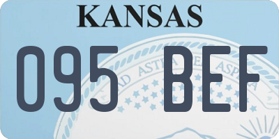 KS license plate 095BEF
