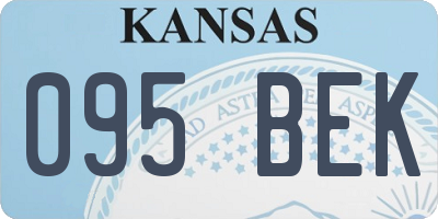 KS license plate 095BEK