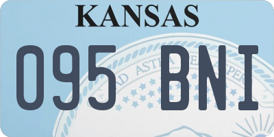 KS license plate 095BNI