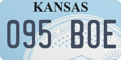 KS license plate 095BOE