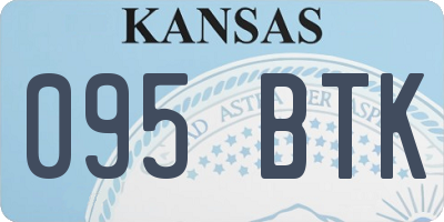 KS license plate 095BTK