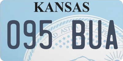 KS license plate 095BUA