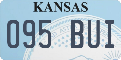 KS license plate 095BUI