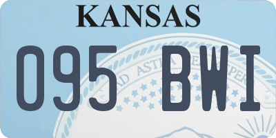 KS license plate 095BWI