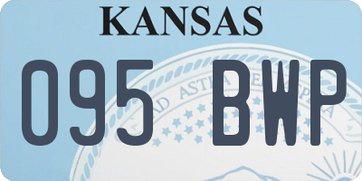 KS license plate 095BWP