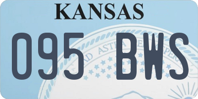 KS license plate 095BWS