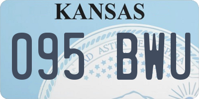 KS license plate 095BWU