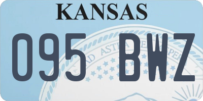 KS license plate 095BWZ