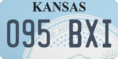 KS license plate 095BXI