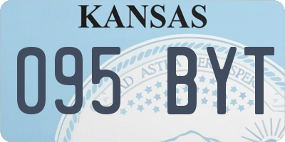 KS license plate 095BYT