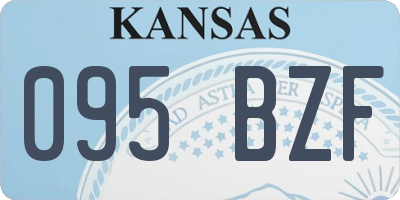 KS license plate 095BZF