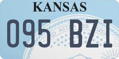 KS license plate 095BZI