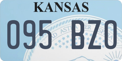 KS license plate 095BZO