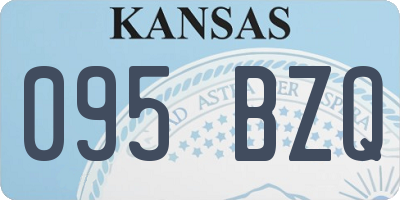 KS license plate 095BZQ