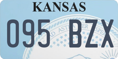 KS license plate 095BZX
