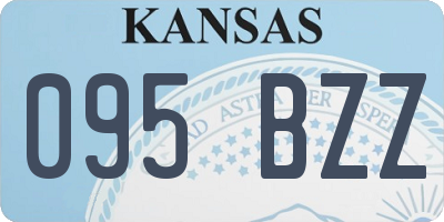 KS license plate 095BZZ