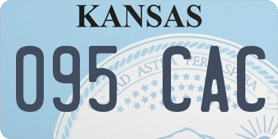 KS license plate 095CAC
