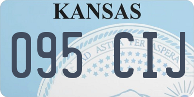 KS license plate 095CIJ