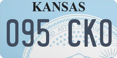 KS license plate 095CKO