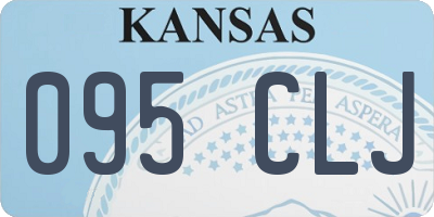 KS license plate 095CLJ
