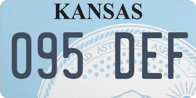 KS license plate 095DEF