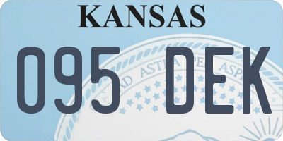 KS license plate 095DEK