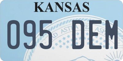 KS license plate 095DEM
