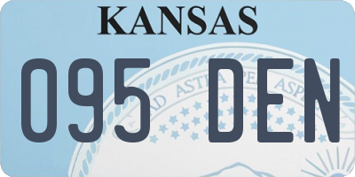 KS license plate 095DEN