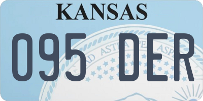 KS license plate 095DER