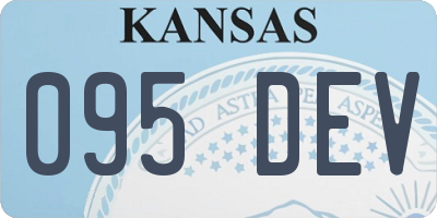 KS license plate 095DEV
