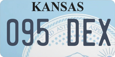 KS license plate 095DEX