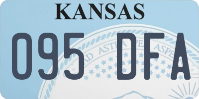 KS license plate 095DFA