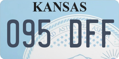 KS license plate 095DFF