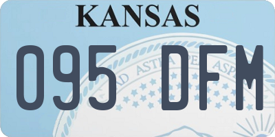 KS license plate 095DFM